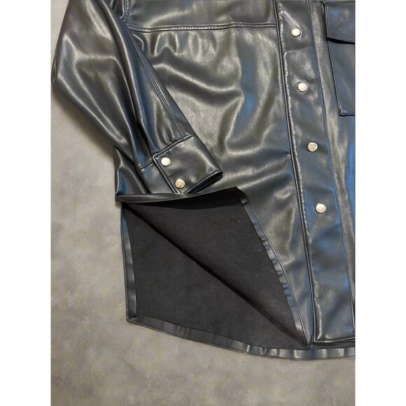 Zara Oversized Faux Leather Shirt Jacket - Picture 4 of 5